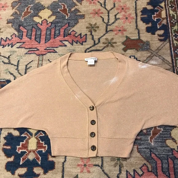 JUS D’ Orange CROPPED SHRUG SWEATER XS/S - Picture 15 of 16